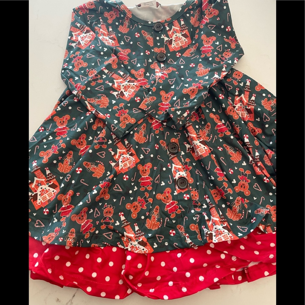NWT Disney girls gingerbread holiday dress